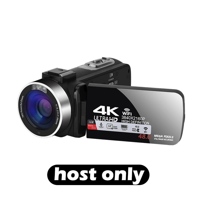 4k Professional Camcorder for Youtube Tiktok and Vlog Streaming with16x Digital Zoom Wifi Infrared Night Vision Video Cameras