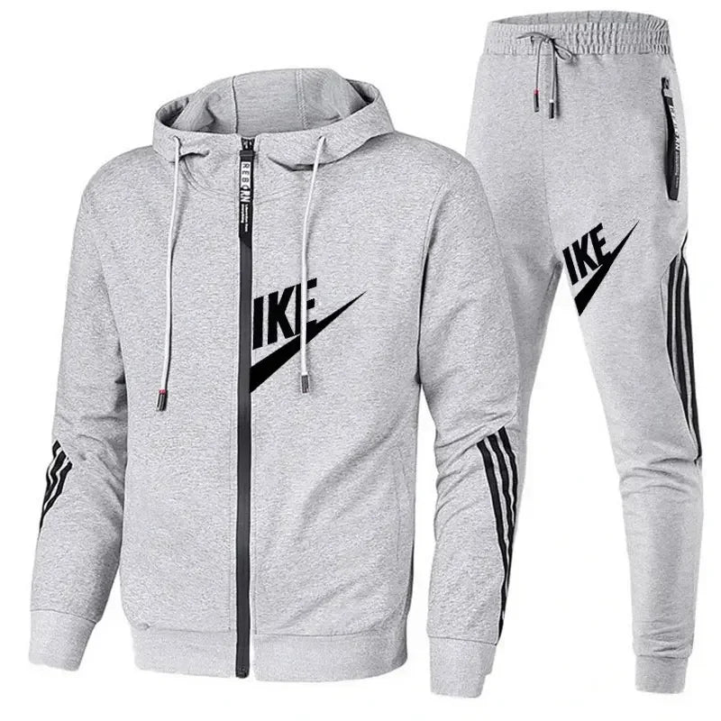 Casual sportswear set, 2-piece set, top and bottom wear. Fashion, jogging, outdoor, fashionable sportswear for men first 2025