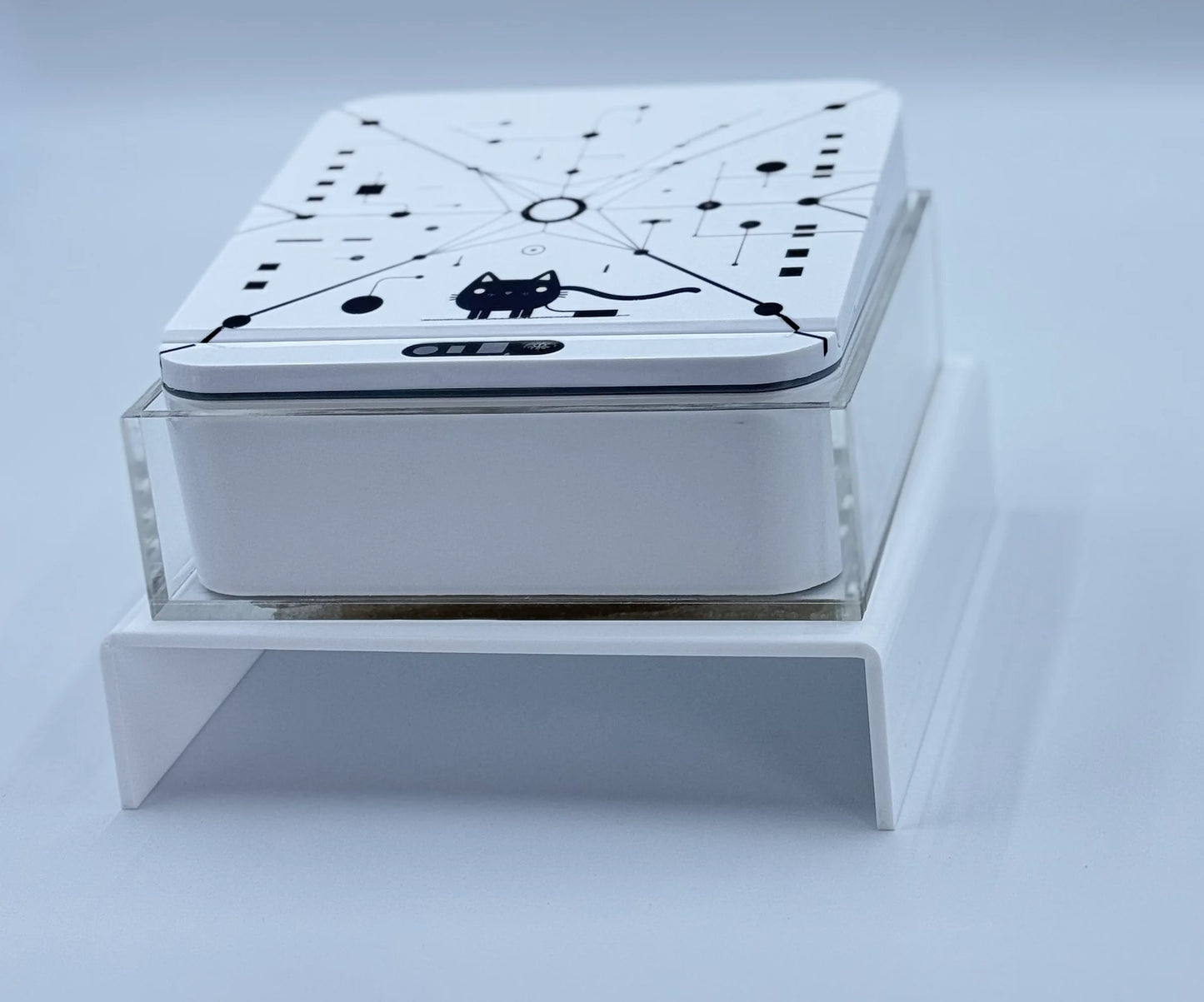 Smart Automatic Pet Feeder With RFID Sensor, Elevated Base, and 650ml Capacity for Wet & Dry Food