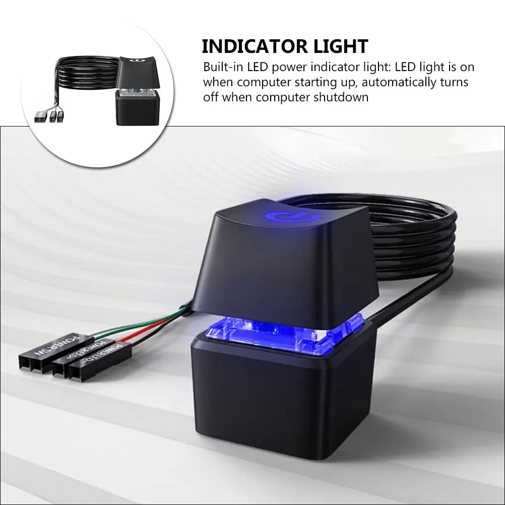 Power On Off Pc Power Button Extension Remote Power Button For Computer Power Supplies Control Adapter Cable Desktop