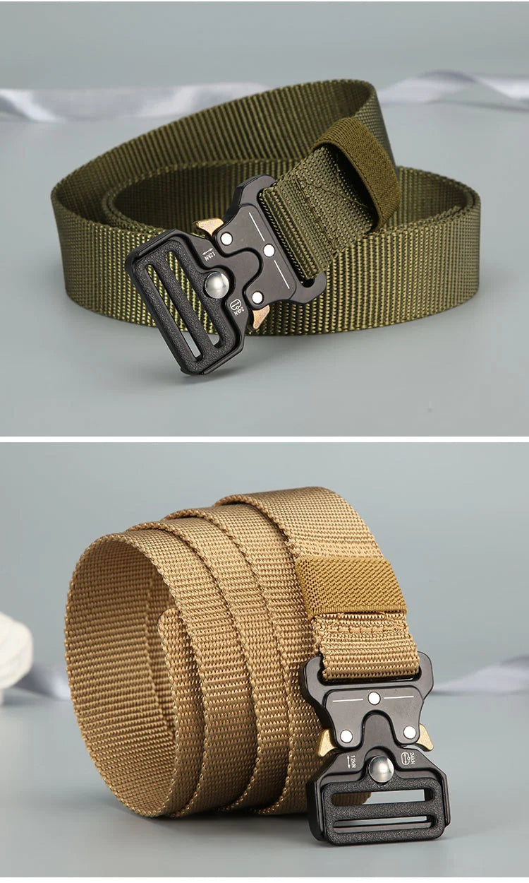 High Quality Men Belt Outdoor Hunting Men Belt Outdoor Work Training Belt Woven Belt Canvas Multi Function Belt Denim Belt