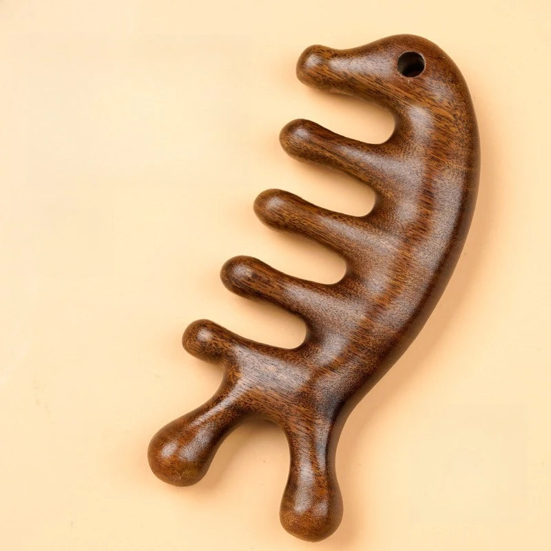 Scalp Massager Gua Sha Tool Wooden Massage Wood Comb Scalp Head Oil Massager Scalp Hair Comb Tools Hair Care