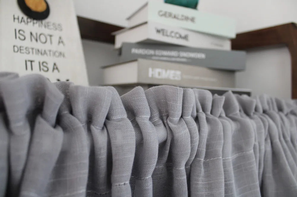 Japanese tassel half curtain partition door curtain kitchen short curtain coffee curtain pastoral decoration short curtain yarn