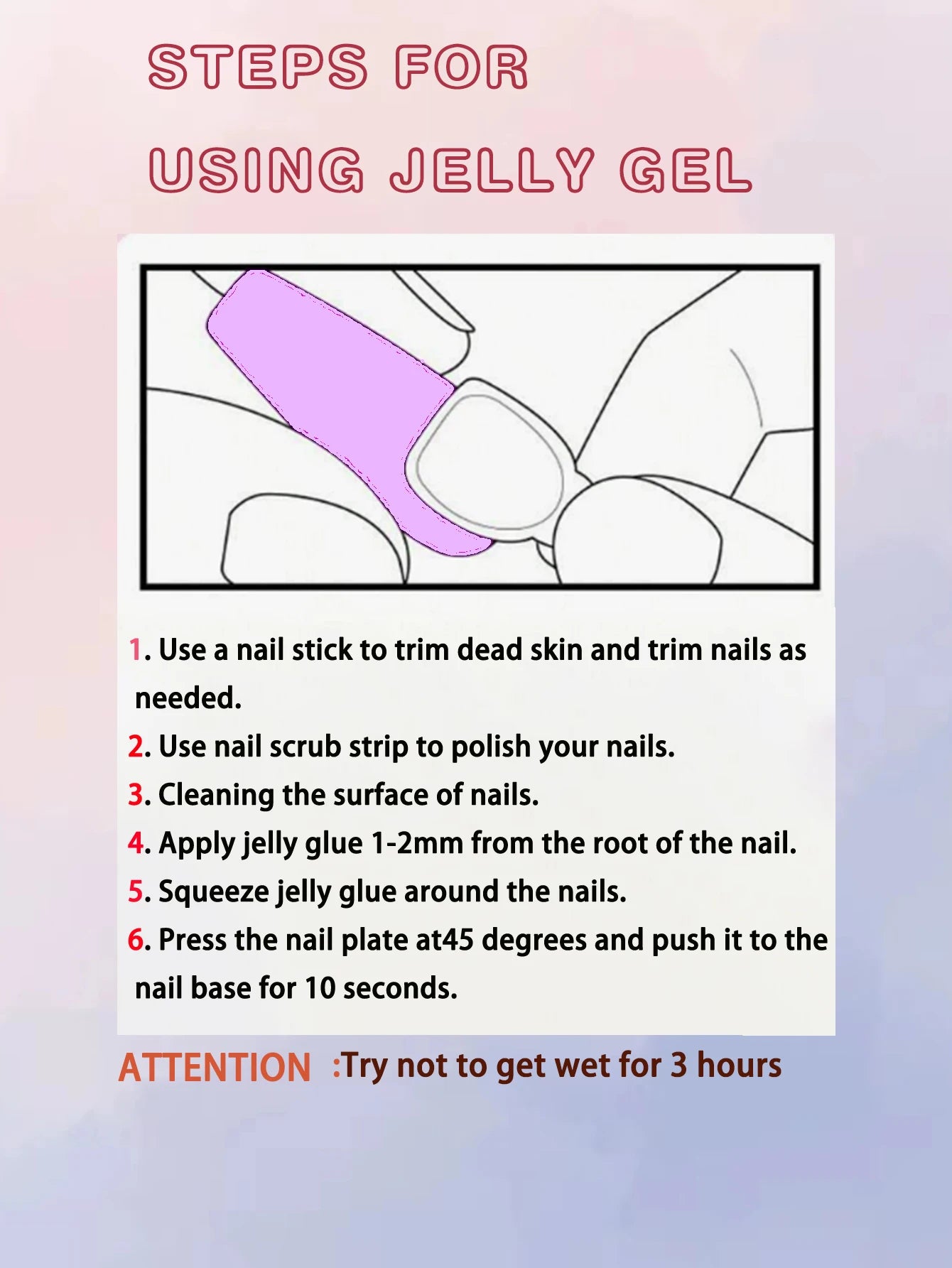 10 pure handmade almond nails in purple water ripple, simple gradient, press-on nail art.