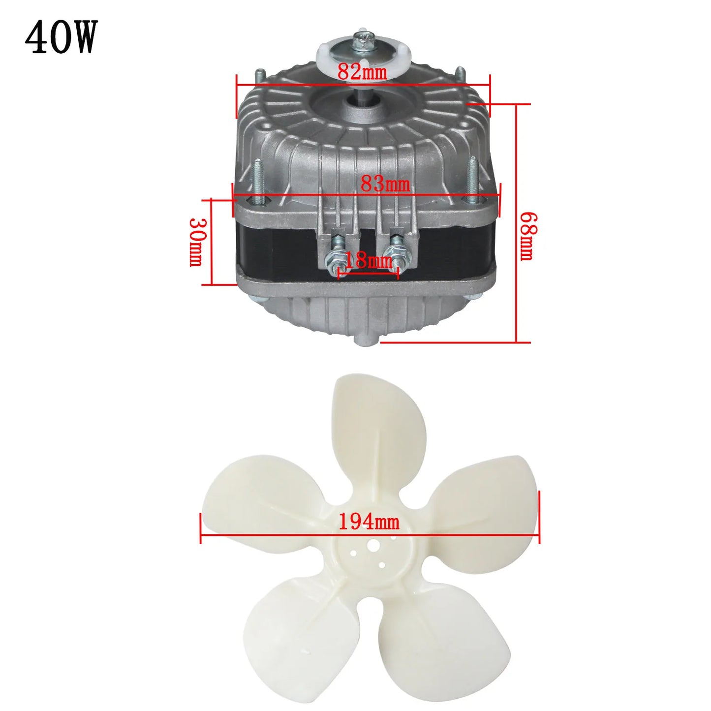 25W 30W 45W 60w motor refrigerator cooling fan motor for refrigerator parts fan shaded pole asynchronous freezer fridge