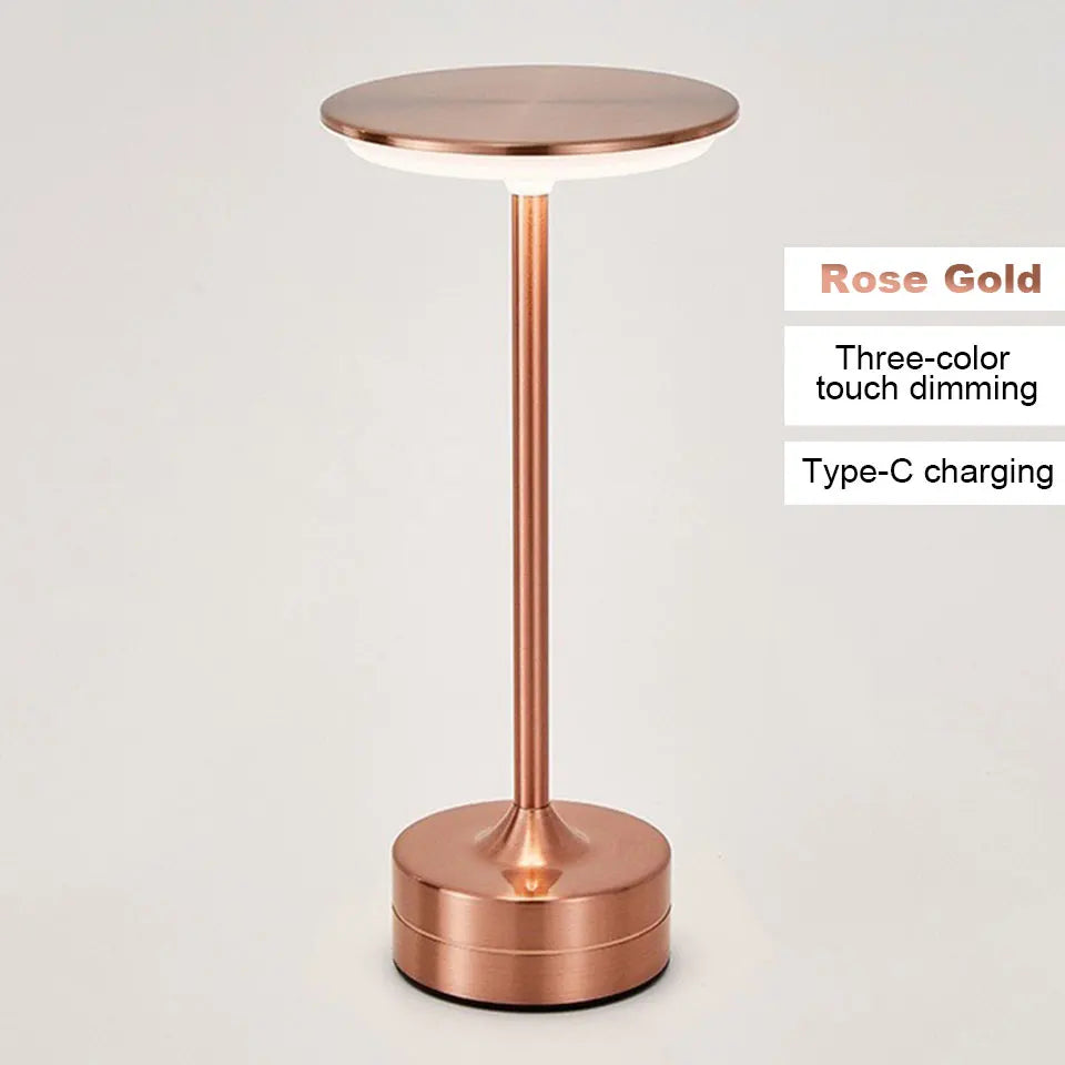 LED Table Lamp Touch Sensor Night Light USB Rechargeable Portable Bedroom Night Light Wireless Reading Lamp Restaurant Hotel Bar