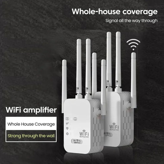 WIFI FIY 300M Wireless WiFi Repeater WiFi Extender Long Range Wireless WIFI Signal Booster Wireless Network Internet Repeater EU