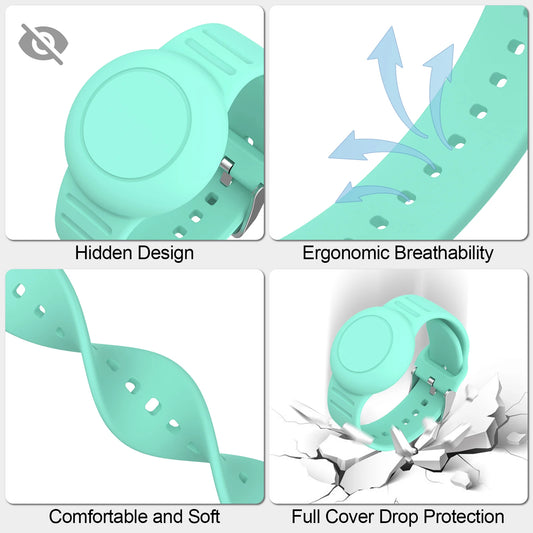 Waterproof Cover For Apple Airtag Holder Wristband Kids Silicone Case Bracelet Children For AirTags Tracker Locator Watchband