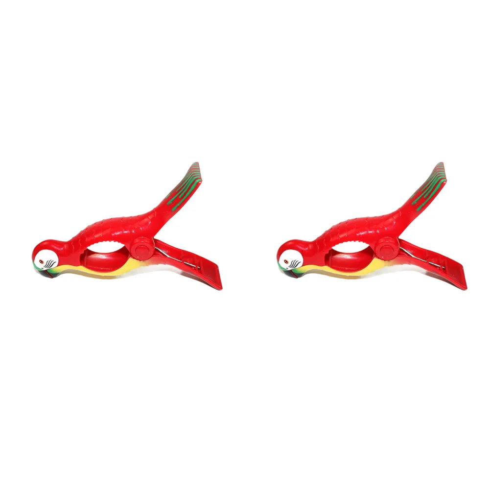 1/2PCS Cute Plastic Beach Towels Clips Large Drying Rack Retaining Clip Windproof Clothes Pegs Pins Animal Decorative Clothespin