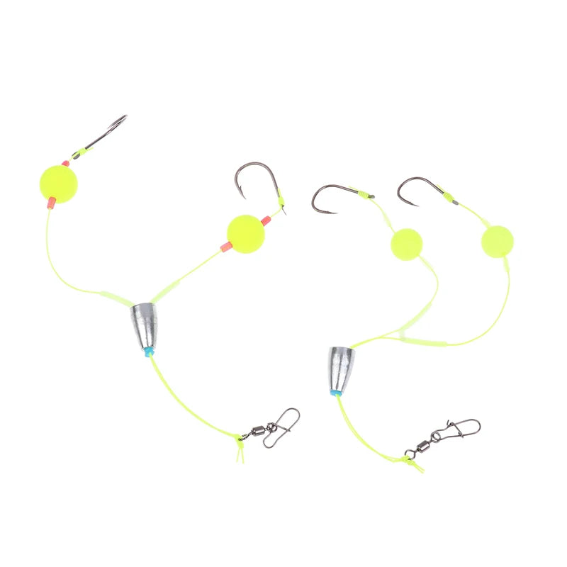 〔Far〕Double Hook Fishing Hair Rigs Hook Reverse Bottom Line Suspension Carp Fishing Hook Ready Made Anti Bottom Carp Rigs