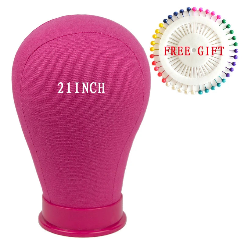 Colorful Training Mannequin Head Canvas Block Head Wig Display Styling Mannequin Head Manikin Head