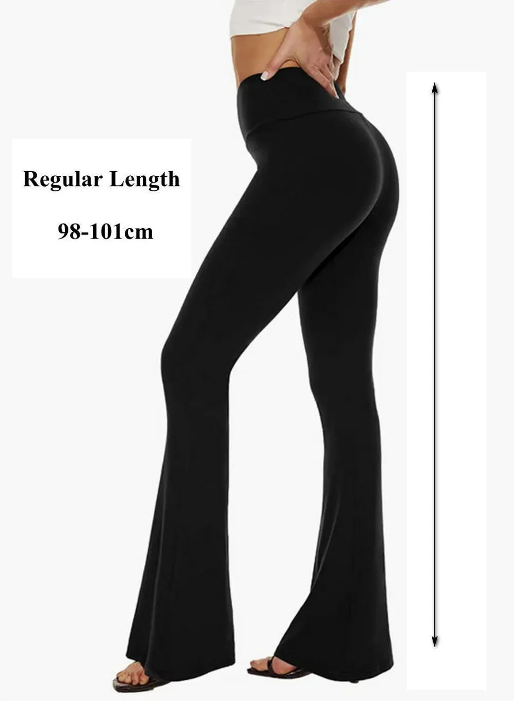 Long Tall Girl High Women Black Flare Pants Leggings Yoga Soft High Waist Bootcut Comfortable 180cm Palazzo Pants Bell Bottom
