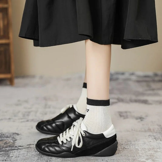 Women's Shoes Spring New Fashion Casual Shoes College Style Wide Toe Soft Comfortable Flat Shoes Outdoor Casual Sports Shoes