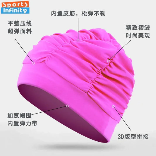Swimming Caps Women Breathable Long Hair Swim Caps for Women Enlarged Swimming Hats Wholesale Swimming Pool Accessories