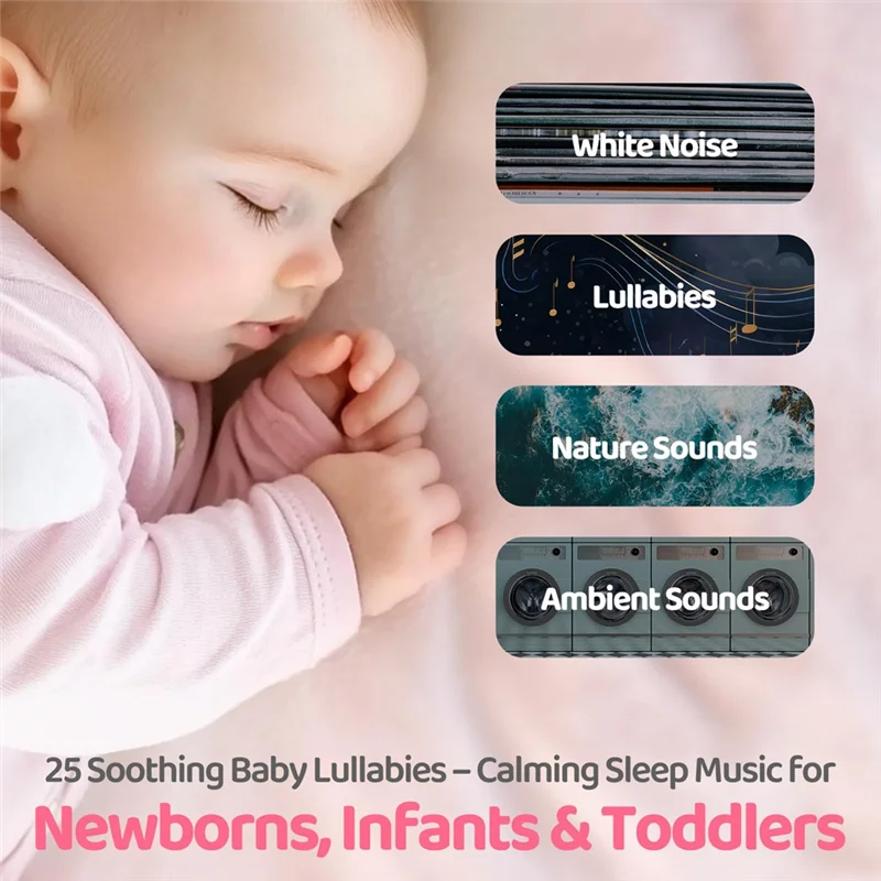 A52Q-Rechargeable Travel Baby Sound Machine Timed Soothing And Quick Sleep Necessary For Babies, Newborns And Adults