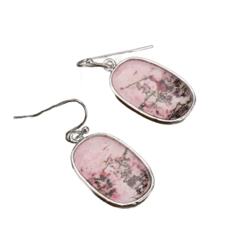 Bohemian earrings with pink gemstones are used as wedding or holiday gifts