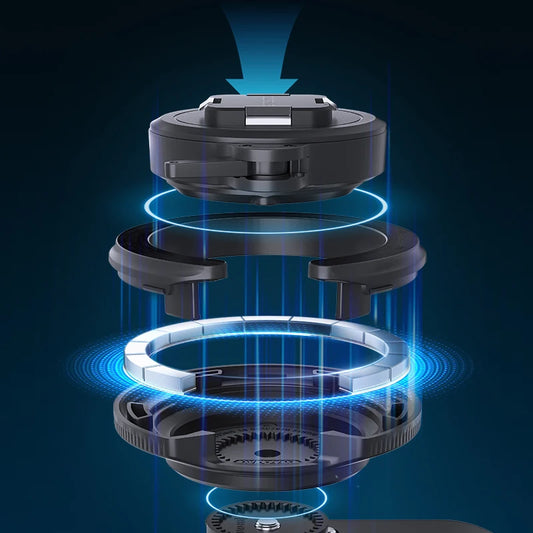 Magnetic Bike & Motorcycle Phone Mount - Universal Smartphone Holder with GPS Support, Secure Magnetic Attachment for Cycling