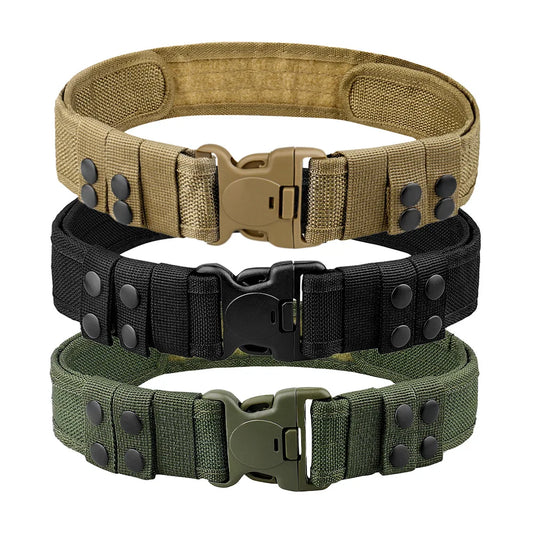 Men's Belt Outdoor Camouflage Tactical Belt Oxford Cloth Belt Mountaineering Belt Nylon Wide Waist Belt Work Belt Neutral Belts