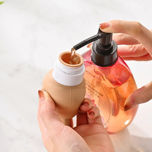 Cute Bear Travel Bottles Leak Proof Portable Mini Refillable Squeezable Containers for Shampoo Conditioner Lotion Toiletries