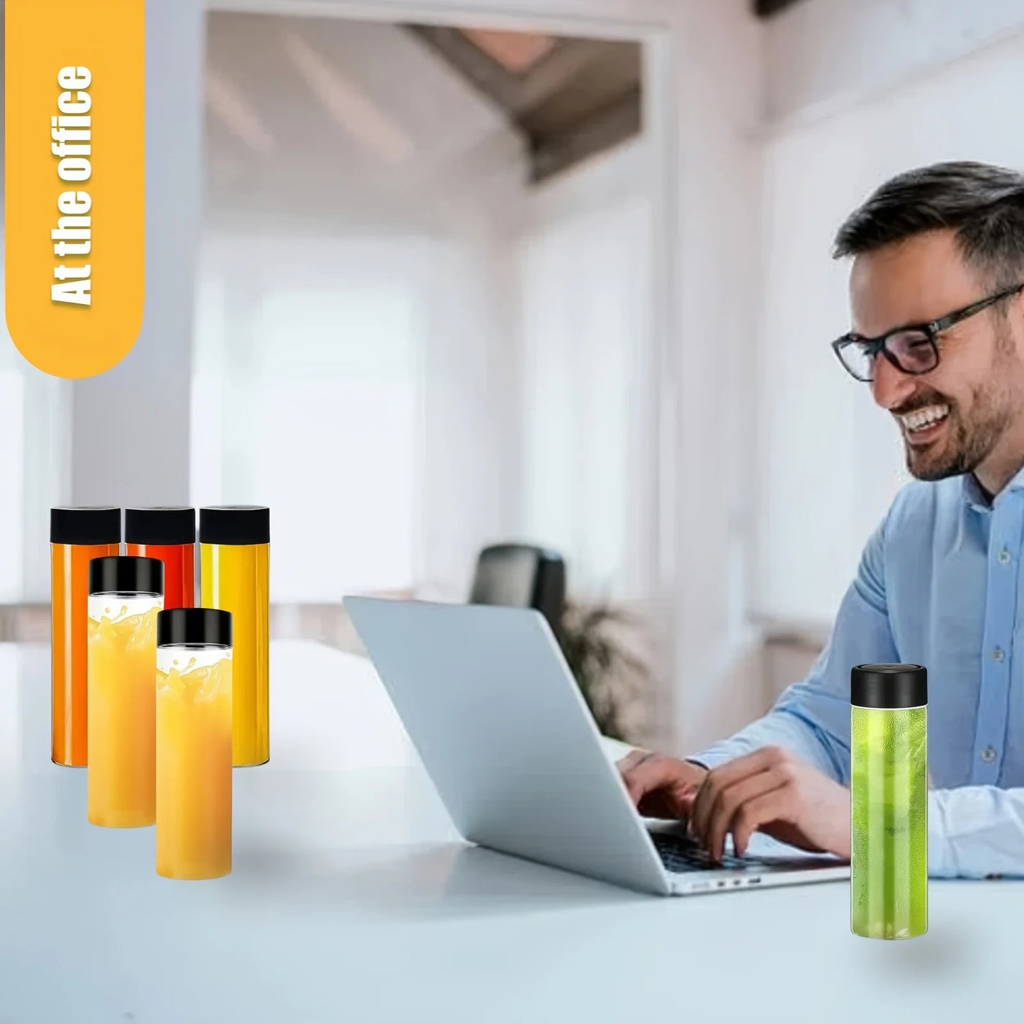 12pcs Portable Plastic Fruit Juice Bottle , Clear Bulk Container For Indoor/Outdoor, Camping Drink For Fridge Bar Supplies