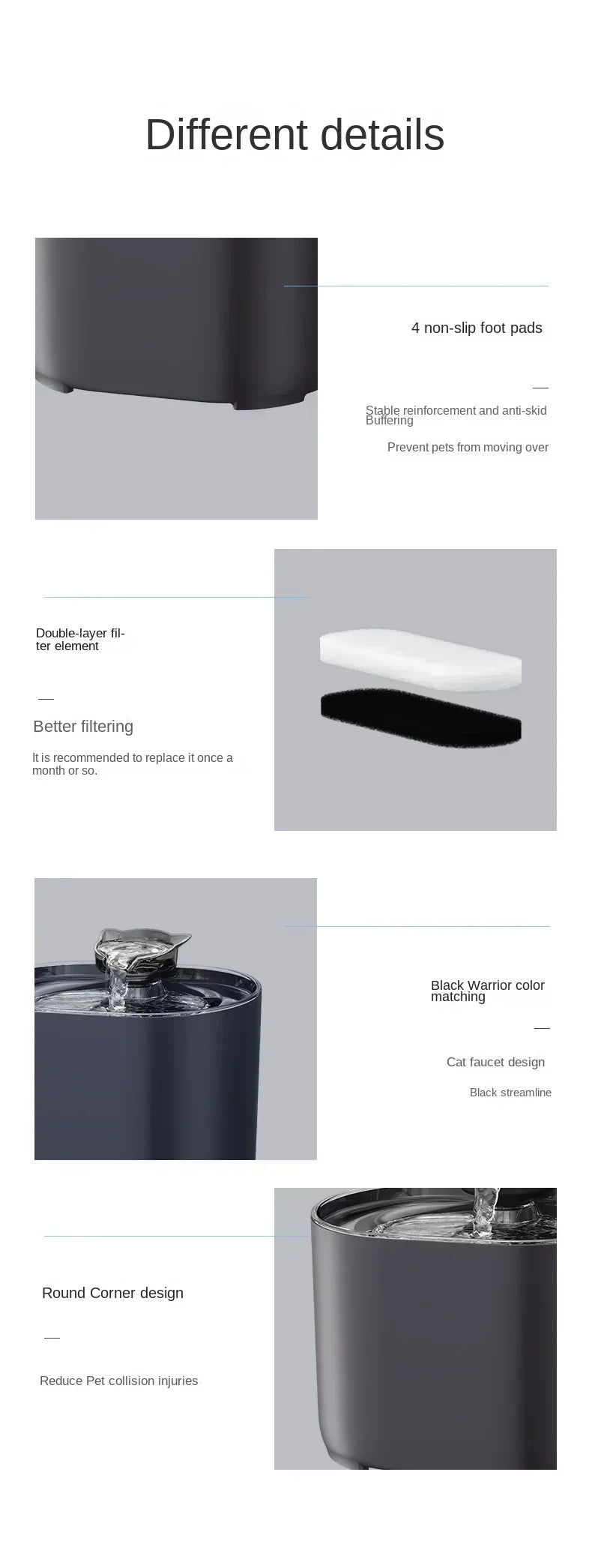 Pet Cat Water Dispenser Automatic Circulation Filter Electric Silent Pump USB Cat and Dog Water Dispenser Pet Water Dispenser