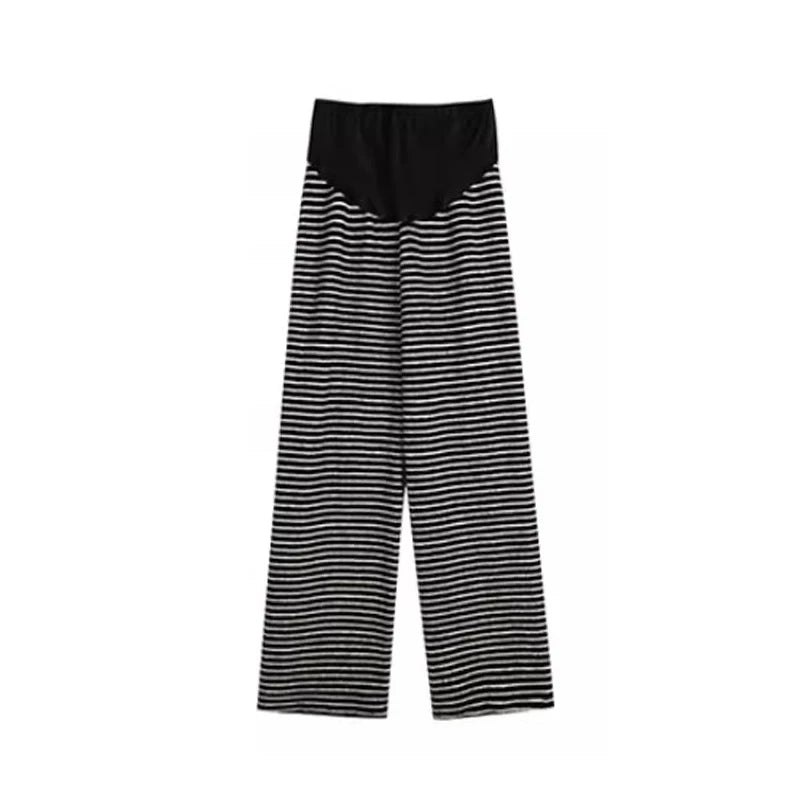 2025 Maternity Pants Home Clothes for Pregnant Women Leisure Belly Support Clothing Pregnancy Striped Trousers Woman Summer Kids