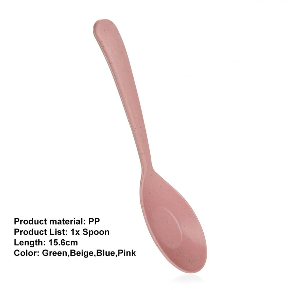 Soup Spoon Long Handle Cereal Spoon Plastic Serving Spoon Microwave Dishwasher Safe Porridge Spoon Kids Tableware Dinner Spoon