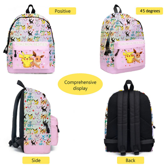 Pokemon Pikachu School Bags Backpacks Anime Kids Bags Kawaii Big Capacity Travel Bag Teenagers Schoolbag Girls Boys Rucksacks