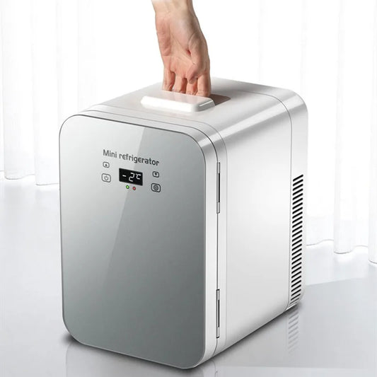 12V/220V Dual-Power Car Fridge Freezer, 12L Compact Refrigerator for Home/Office/Truck, Fast Cooling, Energy-Efficient