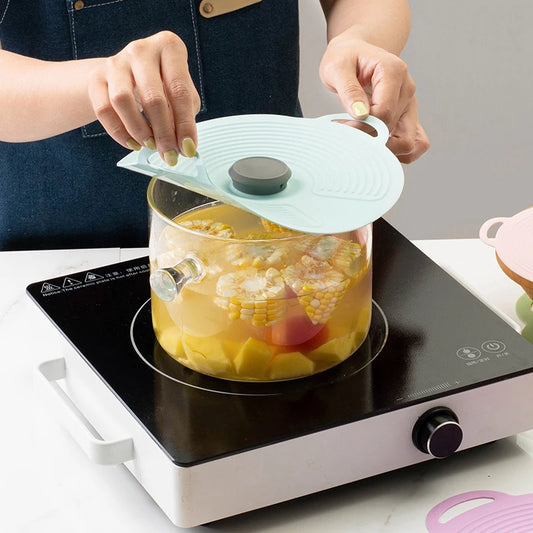 Silicone Lids for Bowl Reusable Sealed Suction Lids Fits Cups Bowls Plates Pots Pans Food Storage Microwave Cover Kitchen Gadget