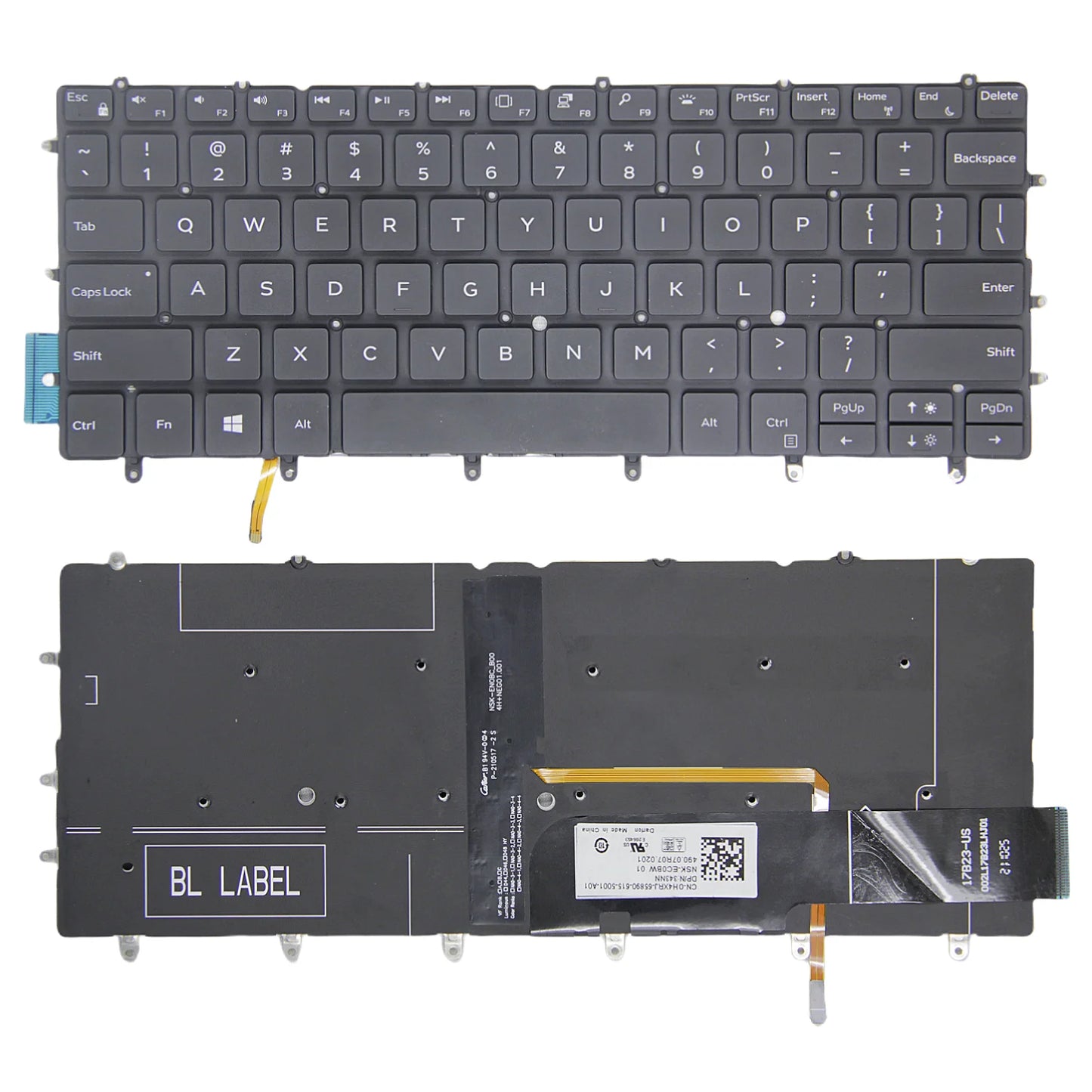 100%New US for Dell XPS 13 9370 9375 9380 9317 9305 P82G 7390 Laptop Keyboard