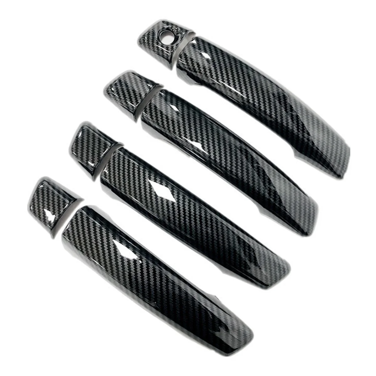 Auto Accessories Carbon Fiber ABS Car Exterior Door Handle Door Cover Trim Decals for Audi A3 8V 2014-2018