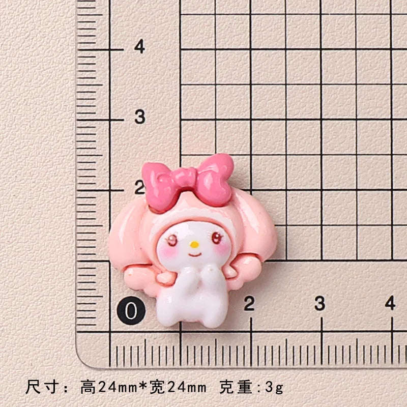 100pcs Cartoon porker Sanrio diy resin accessories accessories handmade hairpins mobile phone cases headwear supplies