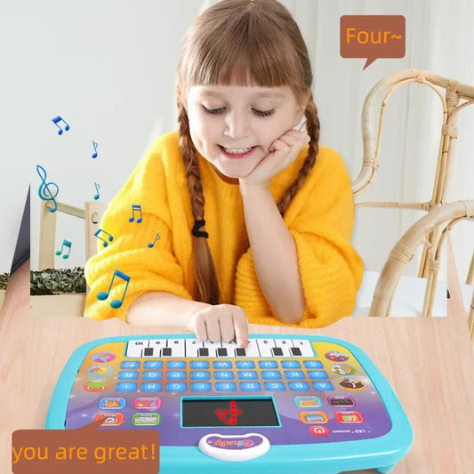 English Early Education Tablet Learning Machine with Functional Generate Sound and Light Touch Screen Tablet Toys for Kids
