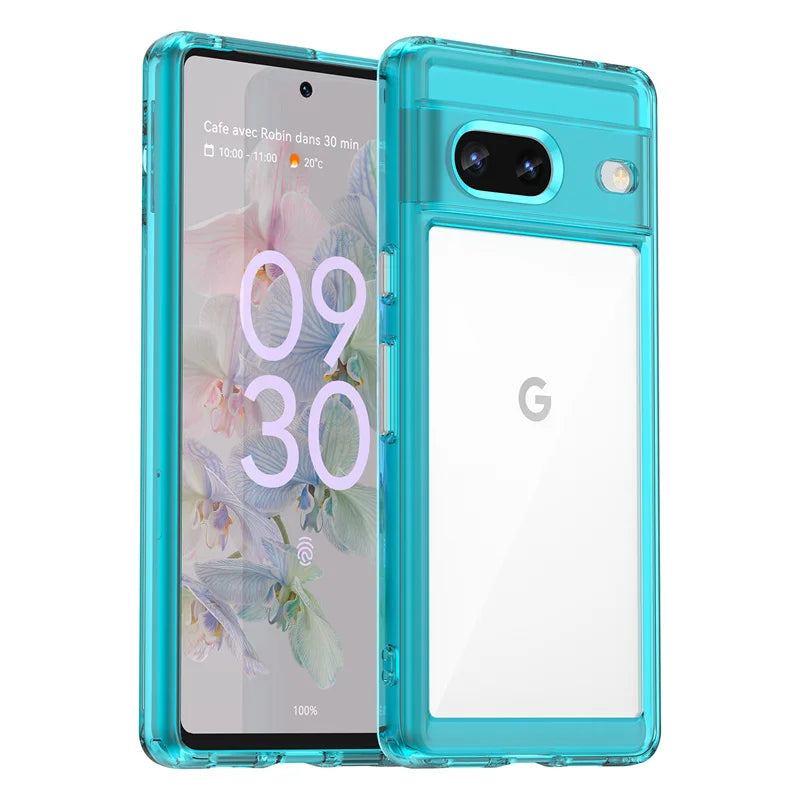 For Google Pixel 7 Case Cover Google Pixel 7 Capa Shockproof Bumper Clear Transparent Multicolour Fundas Google Pixel 7 8 Pro 7A