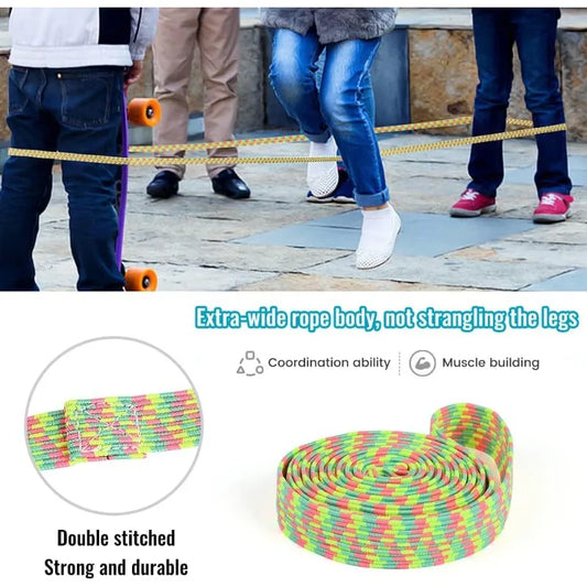Colored jump rope, giant twisted fudge wide, fudge, 3 meters long, classic game children, rubber twisted, girls and boys.