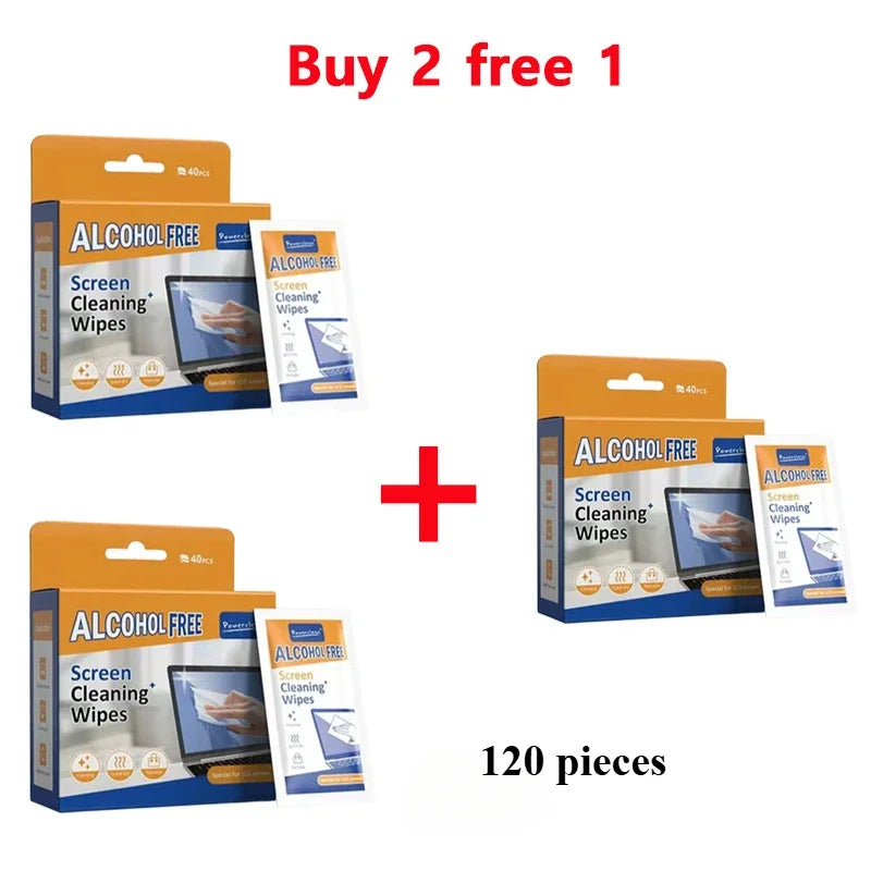 40Pack Disposable Portable Cleaning Wipes Phones Tablets Laptop TV Monitors Cars Spotless LCD Screens Universal Cleaners Wipes