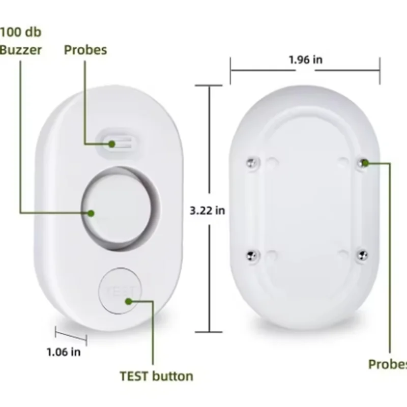 A69ehome Smart Water Leak Detector Sensor Alarm: Overflow Monitoring System For Water Flooding