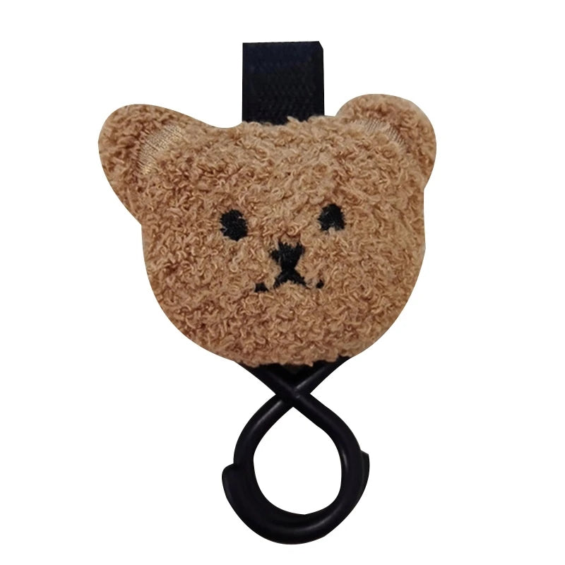 1/2pcs Portable PU Leather Baby Stroller Hook Hanger Velcros Pram Hook Carabiner Cart Organizer Clip for Stroller Accessories