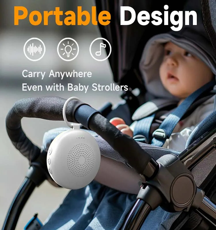 1000mAh USB Rechargeable White Noise Machine with Night Light, 12 Soothing Sounds,Timer Shutdown for Baby/Adult