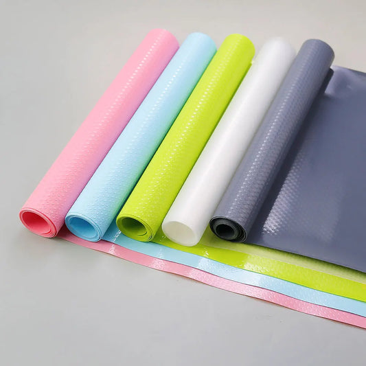 Reusable Shelf Liners Cabinet Mat Drawer Mat Moisture-Proof Waterproof Dust Anti-Slip Fridge Kitchen Table Pad Paper