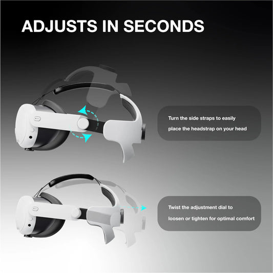 Reversible Elite Headset For Meta Quest 3s Ultra Lightweight Decompression Headset Adjustable Headband VR Headset