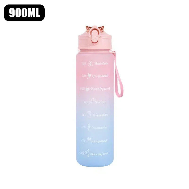 900ML Water Bottle Portable Vacuum Flasks Drinkware Camping Motivational Skirt Outdoor Bikini Sport Kitchen Times Bra Marker Gun