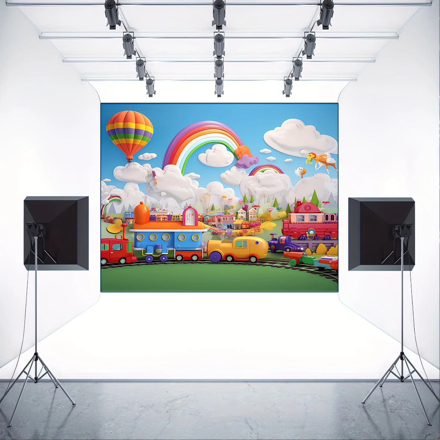 Train party Background Banner Decoration Party supplies Train birthday party gift supplies