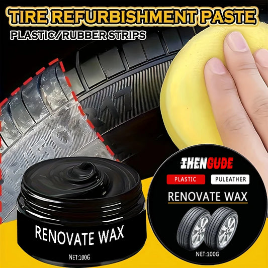 1 Piece 100g Car Repair Kit: Black Interior Wax, Dashboard, Plastic, Tire, Imitation Leather Seat Care Paste, External Plastic Renovation Paste - Comprehensive Rejuvenation Car Interior