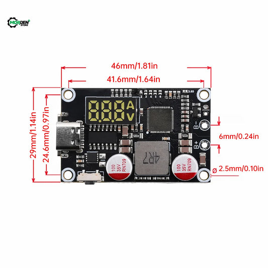 45W PD Mobile Phone Power Bank Charge Type-C USB Boost Charger Circuit Board Power Supply Accessory