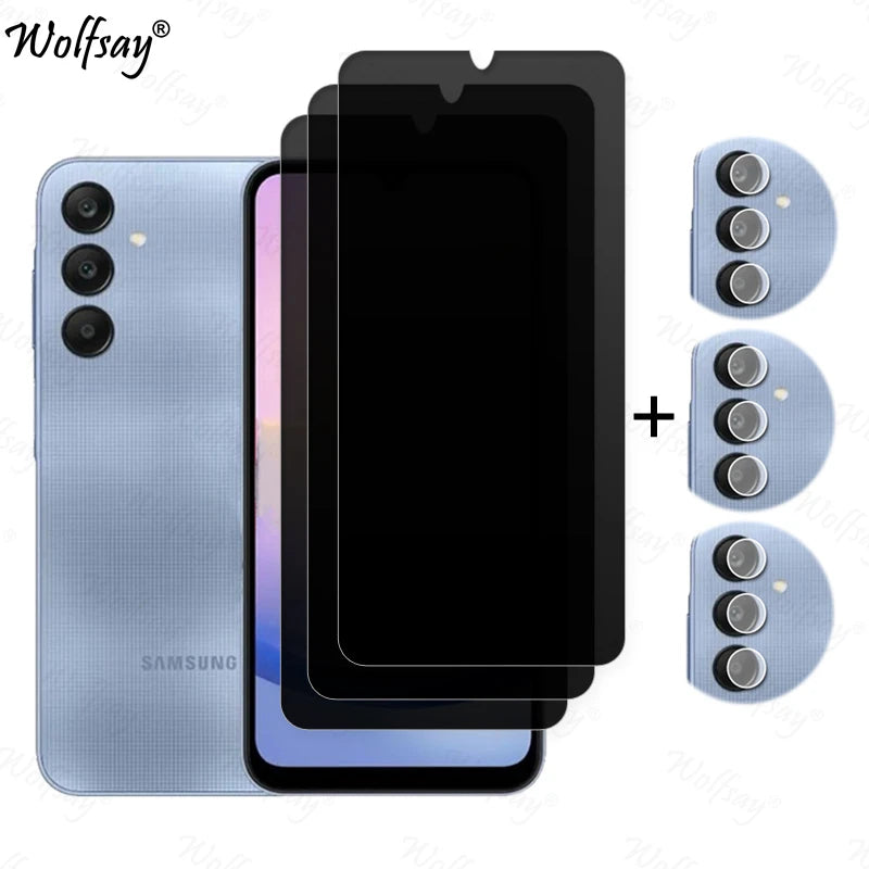 Privacy Screen Protector For Samsung Galaxy A25 5G Anti-Spy Tempered Glass Samsung A25 5G Camera Glass For Samsung A25 5G Glass
