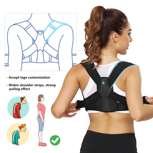 1 Pc Back Support Strap Corrector - Suitable For Female Male Scoliosis And Hunchback Pain And Adjustable Posture Training Device