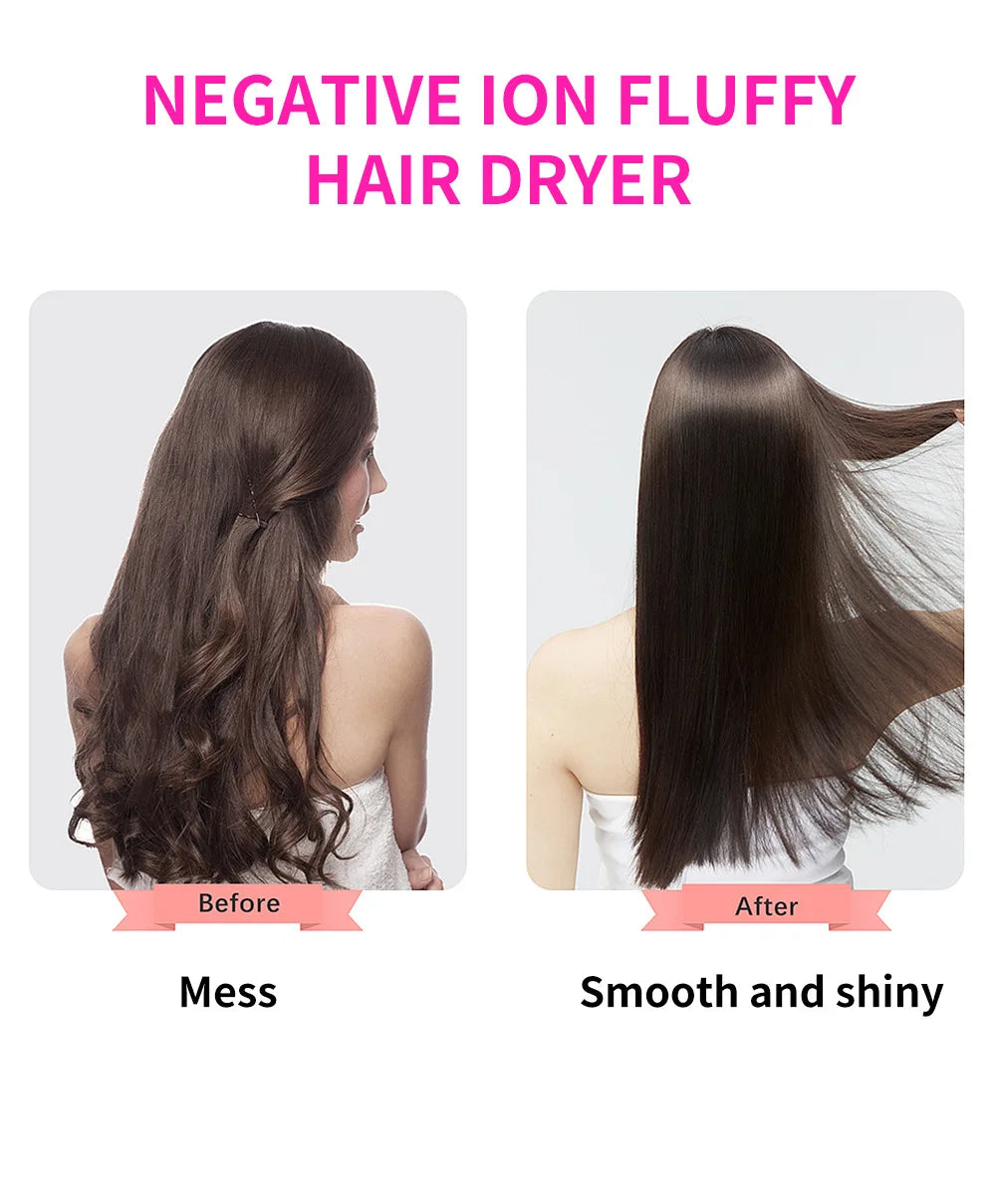 Hair Dryer Brush Portable Hot Air Brush Blow Dryer with Comb One Step Hair Dryer Comb Blower Brush Hair Straightener