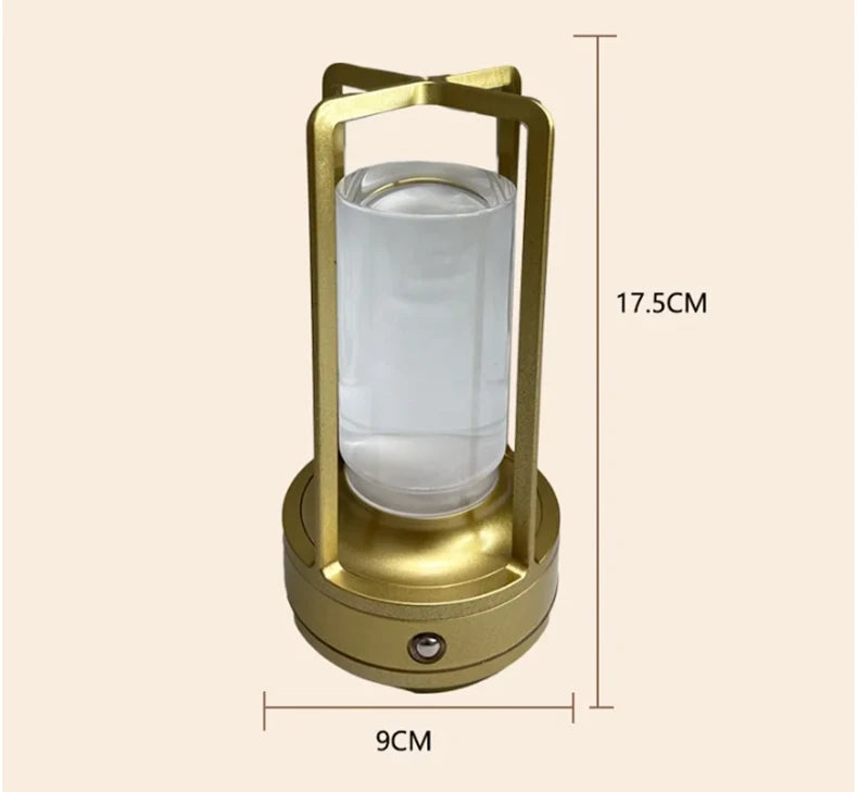 LED crystal table lamp Plastic Rechargeable touch night lamp Bedroom Bedside table lamp Restaurant decorative lamp